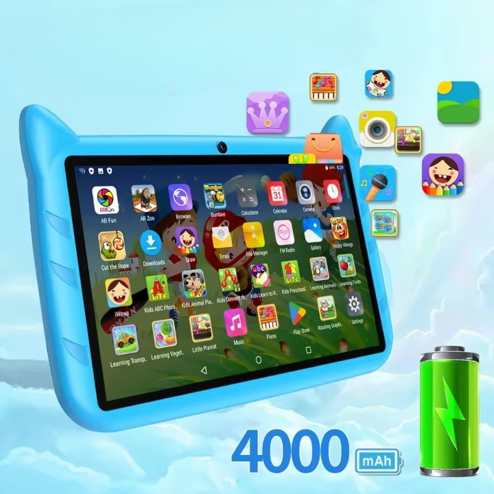 Nettbrett for barn 7 tommer - Android 9.0-operativsystem, 4000 mAh batteri, 2+16 GB RAM