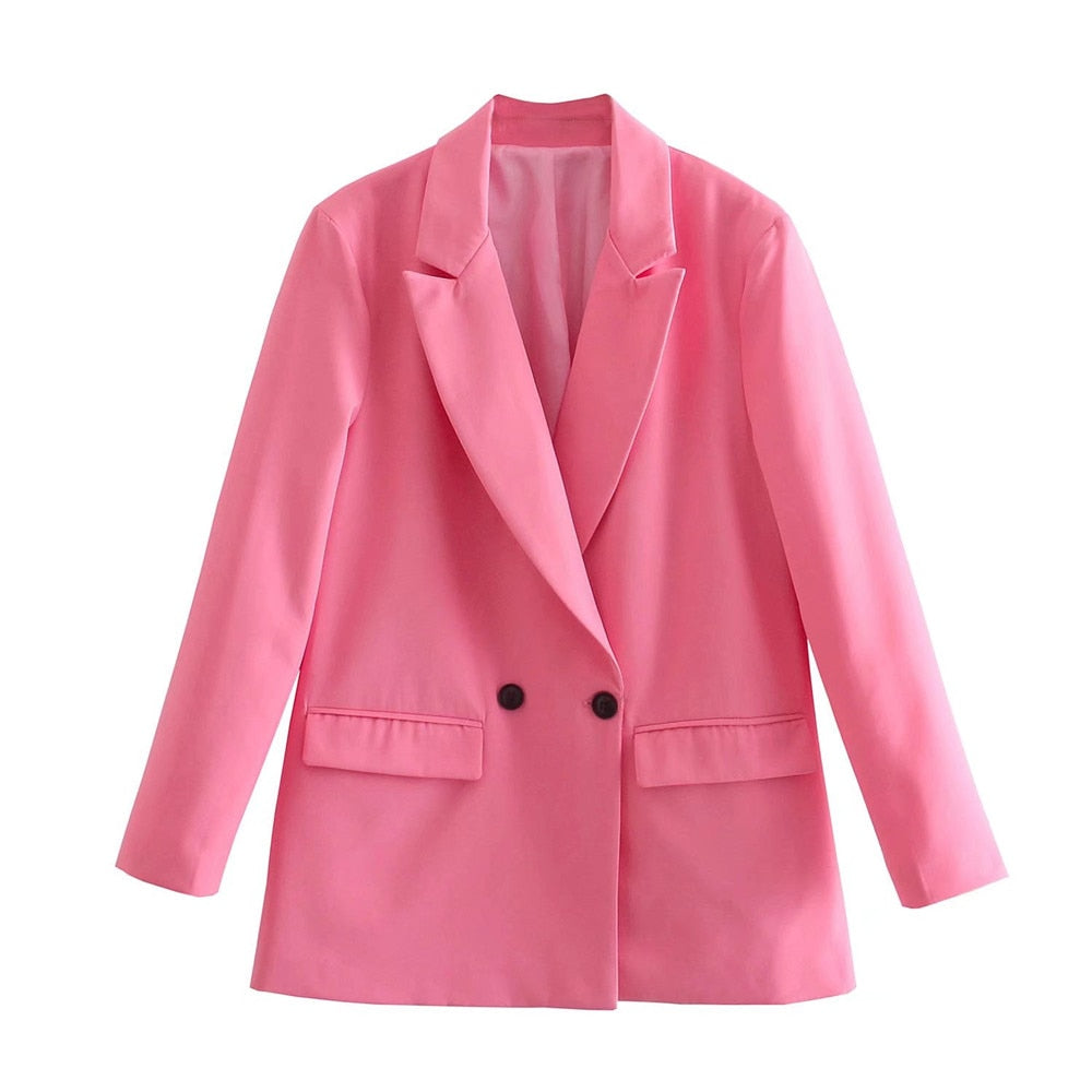 Elegante Double-Breasted Blazer for Damer