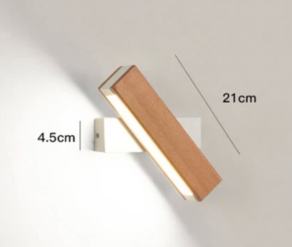 Japansk LED-vegglampe | Minimalistisk, dreibar vegglampe