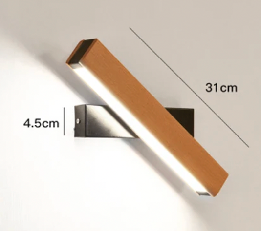 Japansk LED-vegglampe | Minimalistisk, dreibar vegglampe