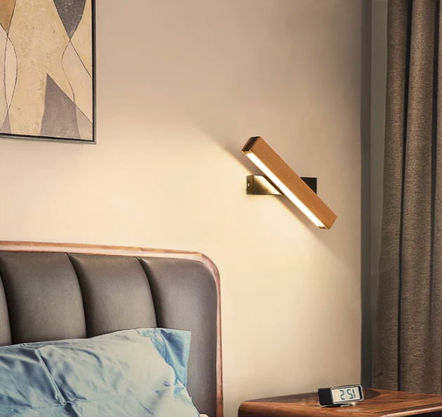 Japansk LED-vegglampe | Minimalistisk, dreibar vegglampe