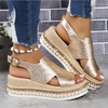 Komfortable og Bold Sommer Mote Wedge Heel Sandaler