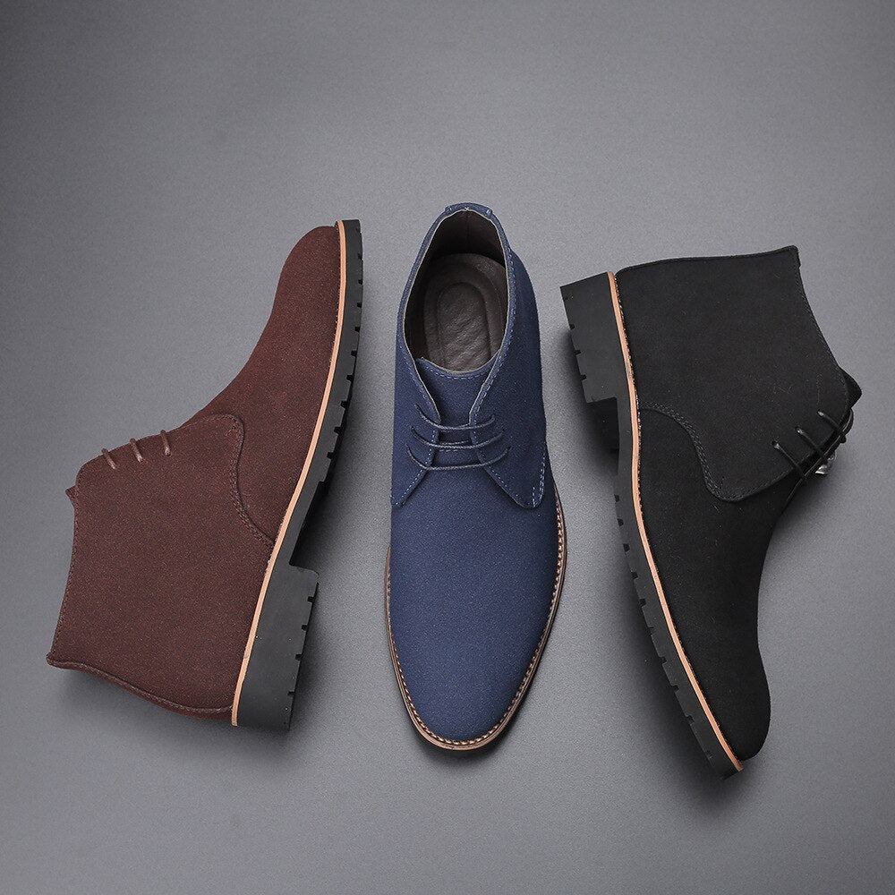 Ankelstøvletter i skinn og semsket skinn for menn - Hudson