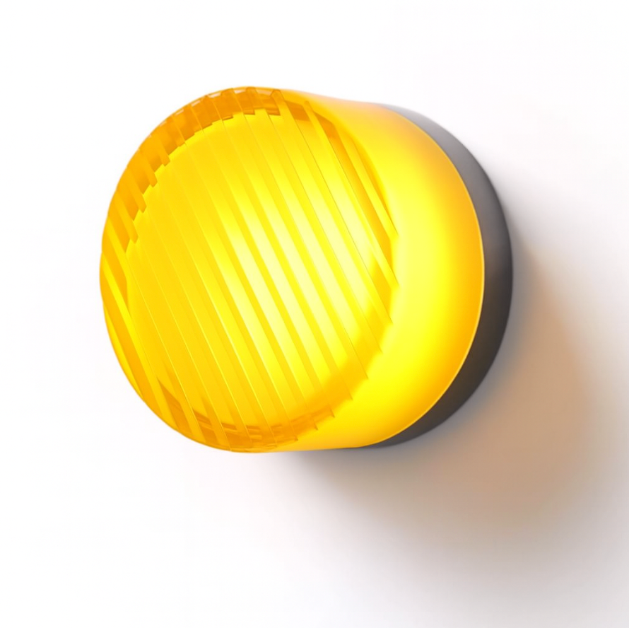 Rund moderne veggarmatur i glass med LED, 1 lyspunkt