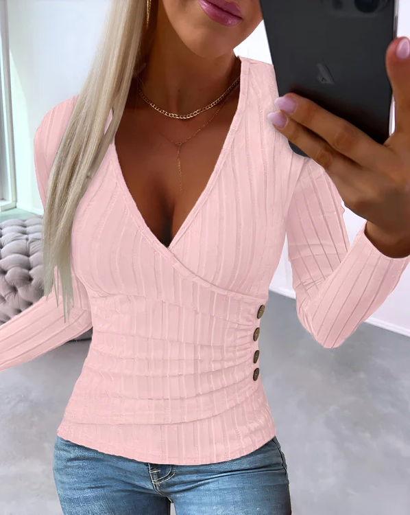 Leandra – Chic Topp med V-hals