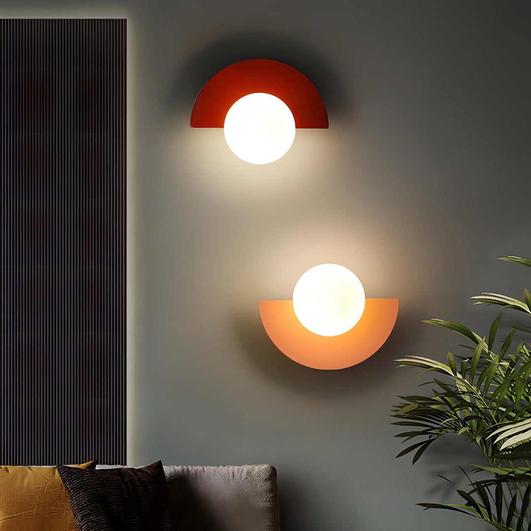 Nordisk halvsirkel vegglampe