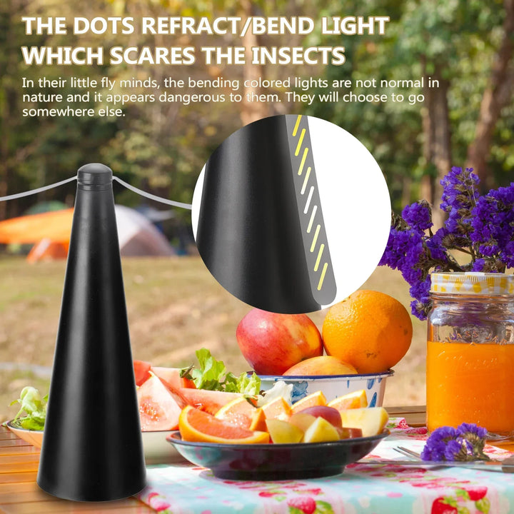 AeroLumen Naturguard fluerepellerende bordvifte | Insektsvern-vifte med 360° rotasjon | Stillegående & trygg | For utendørs, camping, piknik