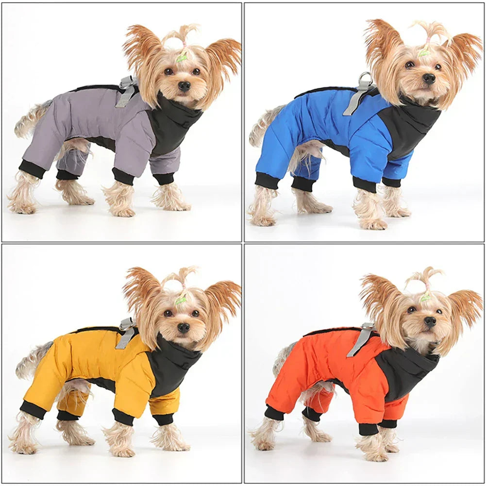 FurLuxe vanntett vinterjakke med sele - Hundejakke for små og mellomstore hunder