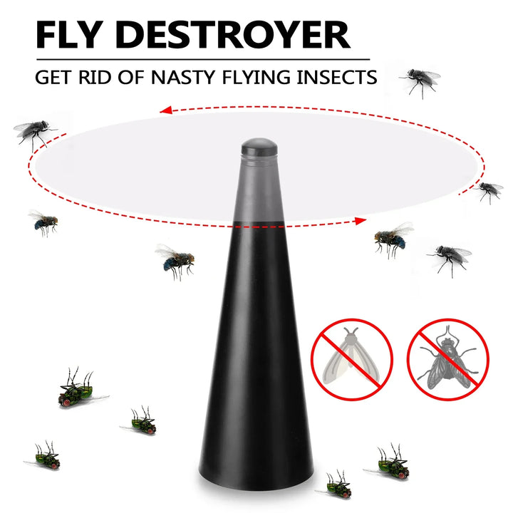 AeroLumen Naturguard fluerepellerende bordvifte | Insektsvern-vifte med 360° rotasjon | Stillegående & trygg | For utendørs, camping, piknik