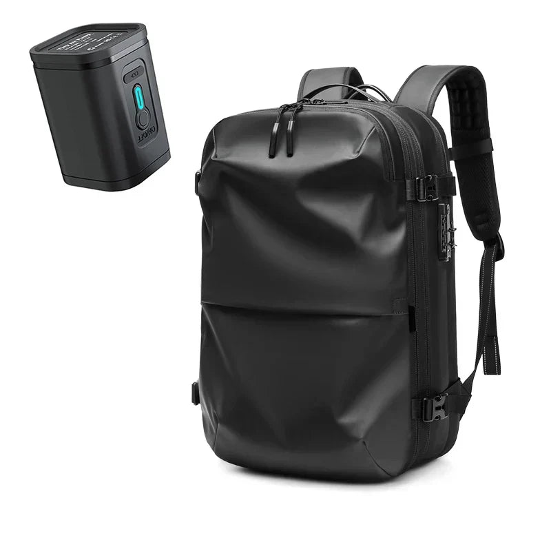 ElitePack ryggsekk med luftkomprimering | Vanntett 60L ryggsekk for jobb og reise med vakuumkomprimeringsteknologi