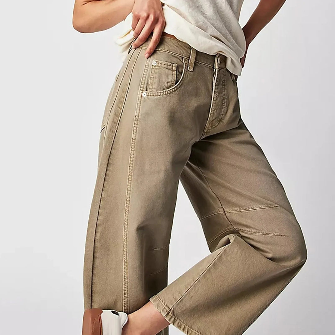 Dame casual vide jeans – komfortabel stretchdenim, avslappet bukse til daglig bruk