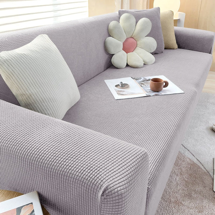 Teksturert Stretch Sofa Trekk Ikkeslip Sofa Beskyttelse