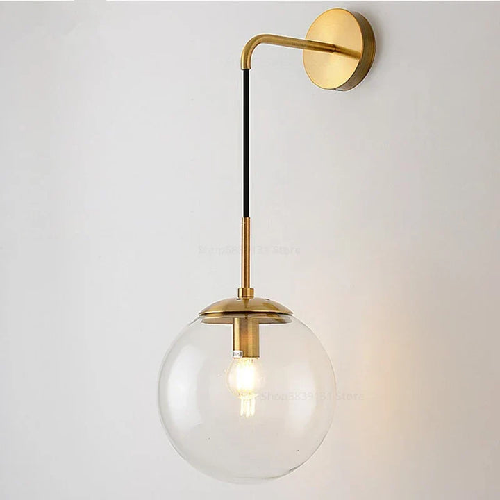 GlacioGlow Vegglampe i Retro-glass | Elegant nattbordlampe for varm stemningsbelysning