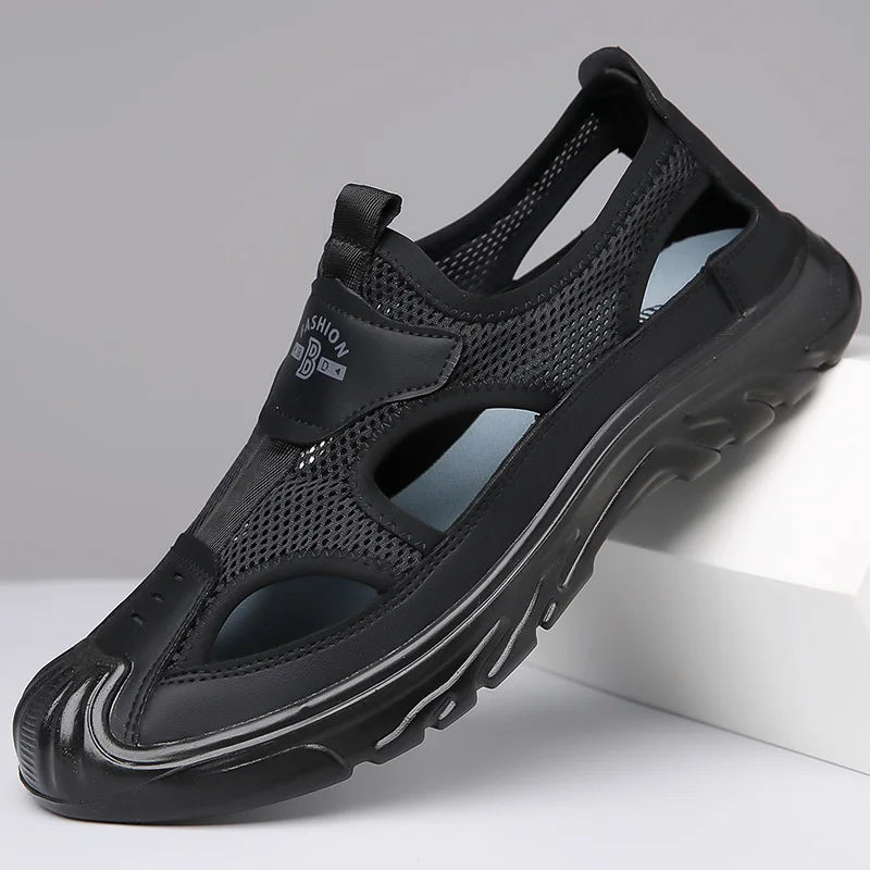 Pustende og Stilfulle Mesh-sandaler til Herre – Leon