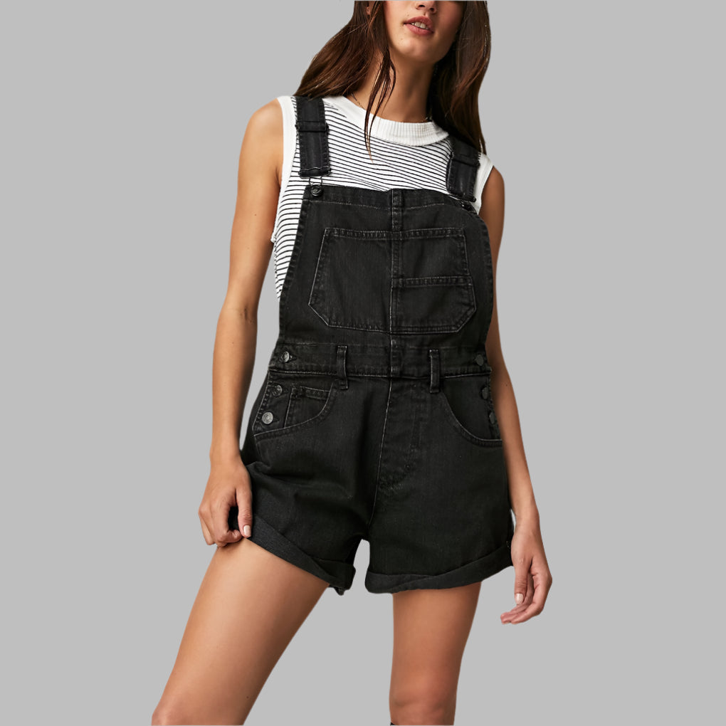 Ermeløs Denim Jumpsuit Casual Chic