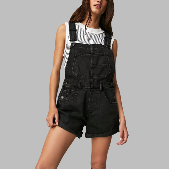 Ermeløs Denim Jumpsuit Casual Chic