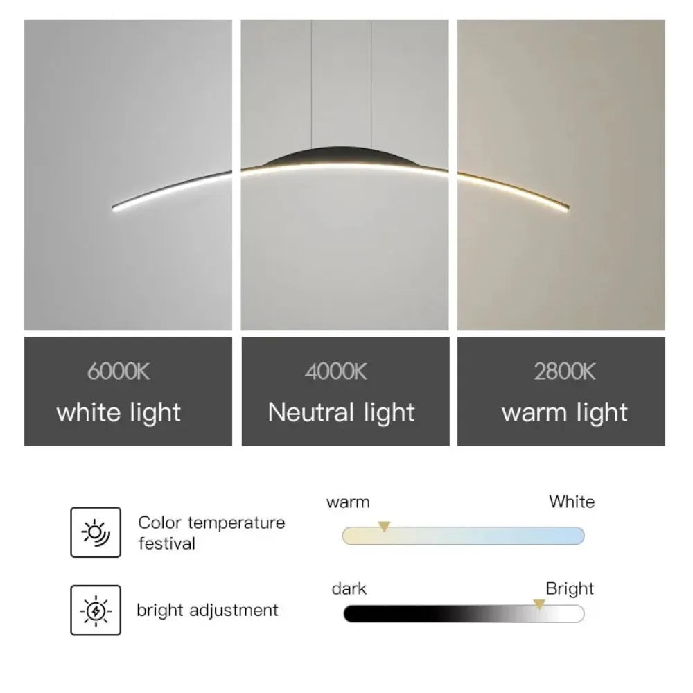 Ethirelle - Moderne LED-pendellampe for spisestue, kjøkken og stue