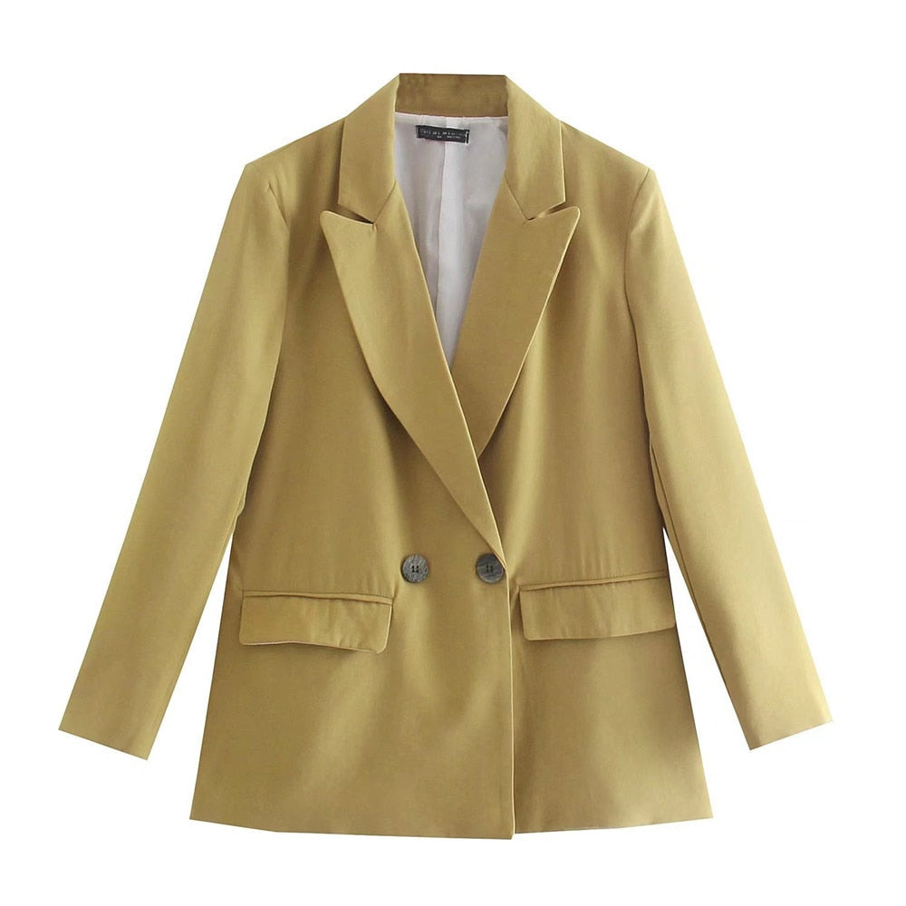 Elegante Double-Breasted Blazer for Damer