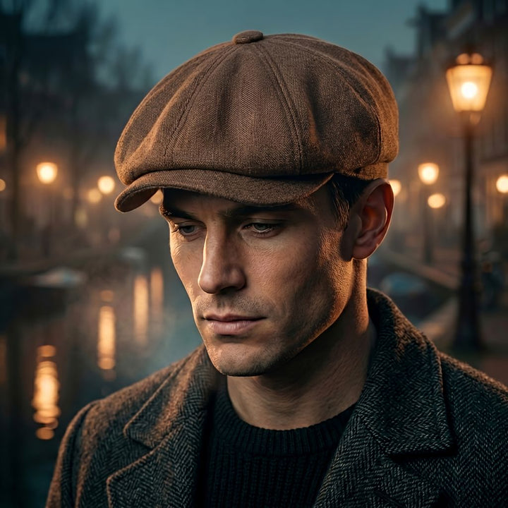 Vintage flatcaps – klassisk newsboy-lue i retrostil