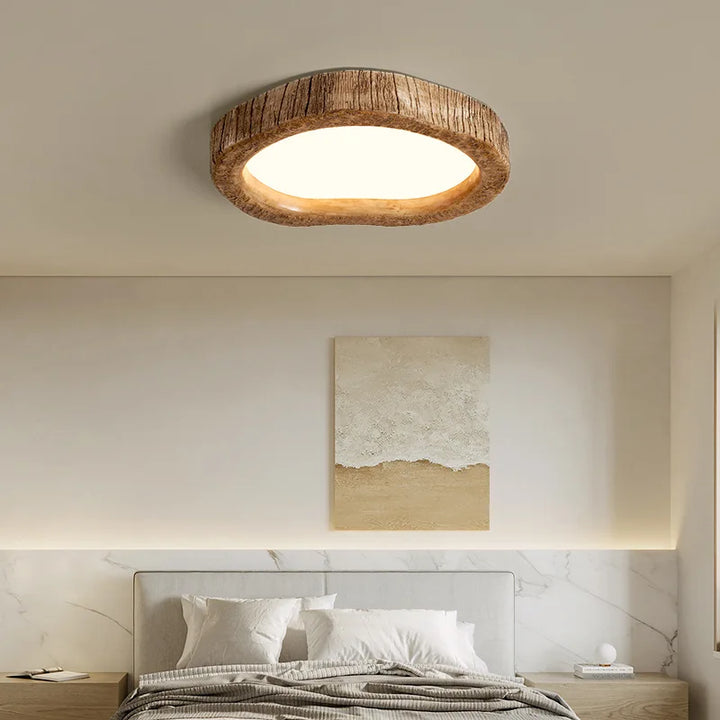 Rustikk LED-taklampe i trelook - Auralog