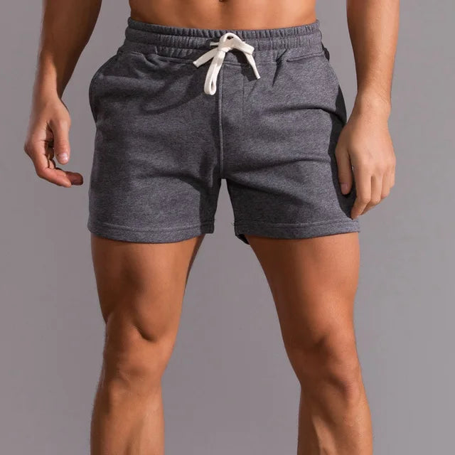Treningsshorts for menn med snøre i linningen, kort lengde