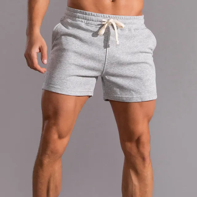 Treningsshorts for menn med snøre i linningen, kort lengde