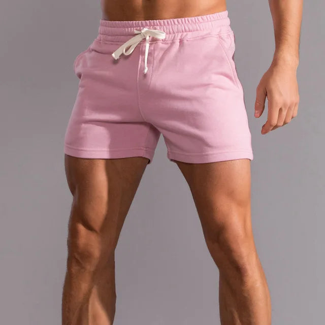 Treningsshorts for menn med snøre i linningen, kort lengde