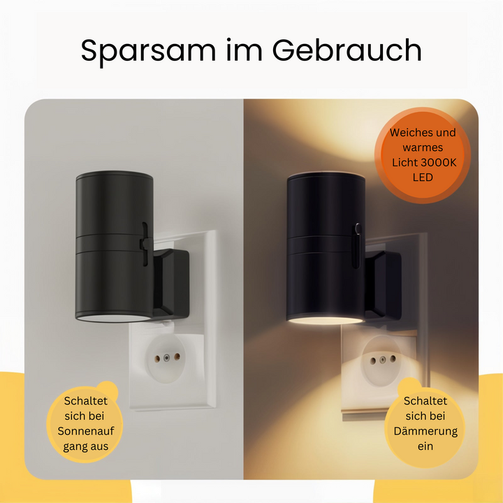 Nattlampe i Bauhaus-design - dimbart LED-lys
