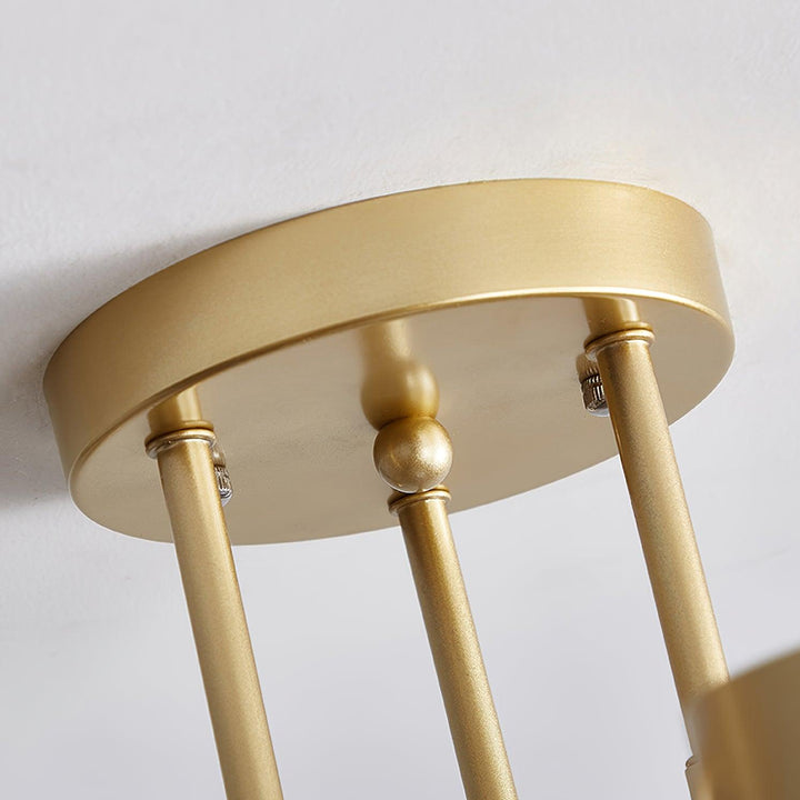 Taklampe Sputnik-design med Kryssende Armer og Sylindriske Lyspunkter