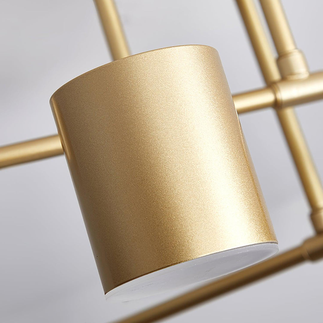 Taklampe Sputnik-design med Kryssende Armer og Sylindriske Lyspunkter