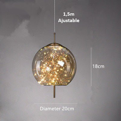 AstraGlow moderne hengelampe | Luksuriøs LED-hengelampe for nattbord