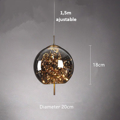 AstraGlow moderne hengelampe | Luksuriøs LED-hengelampe for nattbord