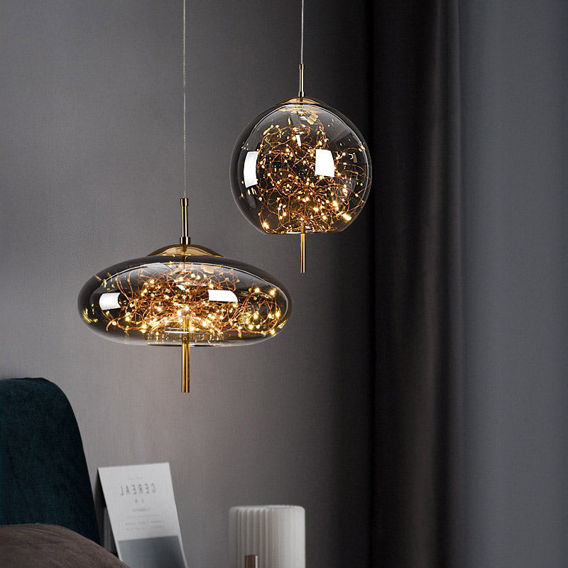 AstraGlow moderne hengelampe | Luksuriøs LED-hengelampe for nattbord