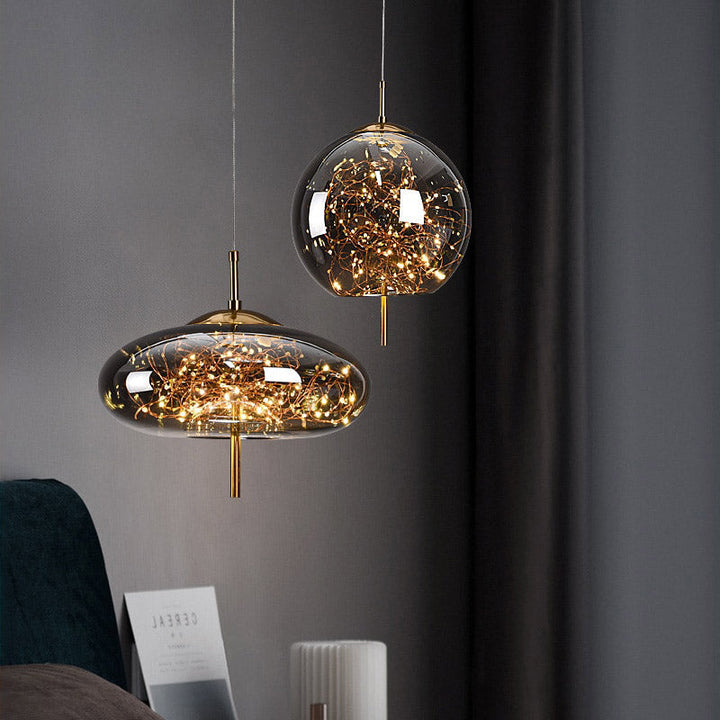 AstraGlow moderne hengelampe | Luksuriøs LED-hengelampe for nattbord