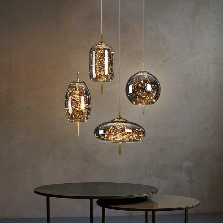AstraGlow moderne hengelampe | Luksuriøs LED-hengelampe for nattbord