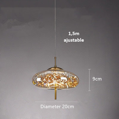 AstraGlow moderne hengelampe | Luksuriøs LED-hengelampe for nattbord