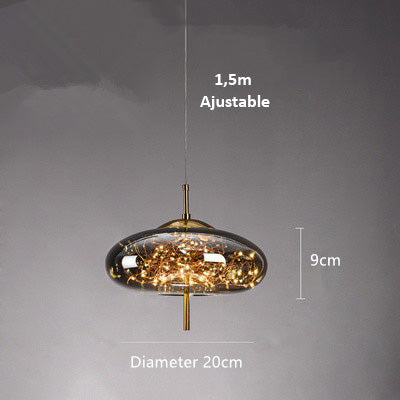 AstraGlow moderne hengelampe | Luksuriøs LED-hengelampe for nattbord
