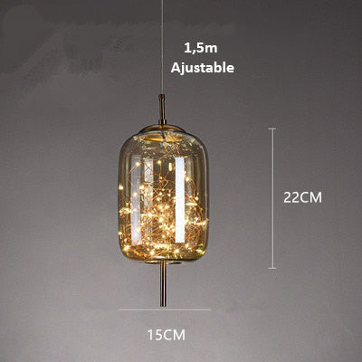 AstraGlow moderne hengelampe | Luksuriøs LED-hengelampe for nattbord
