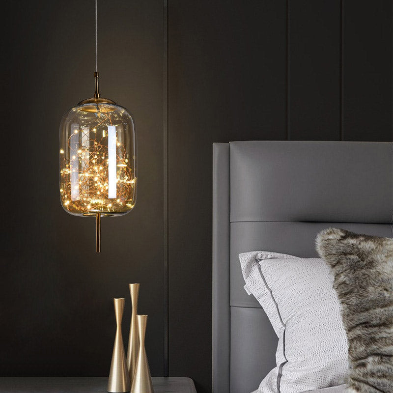 AstraGlow moderne hengelampe | Luksuriøs LED-hengelampe for nattbord