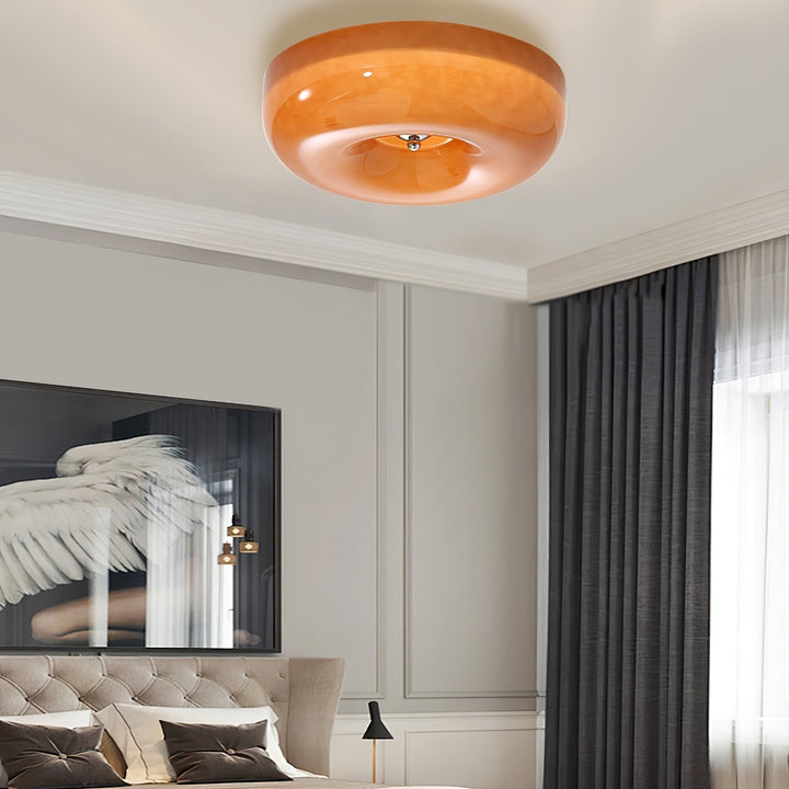 Afralia Moderne Plafond i Virvlet Glass