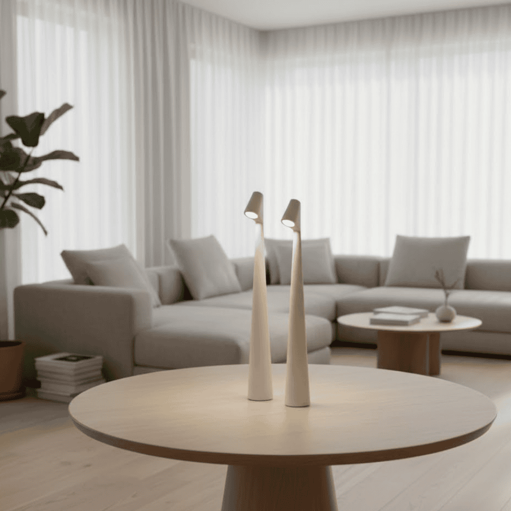 Trådløs LED-bordlampe i designerstil med 3-trinns touch-dimming