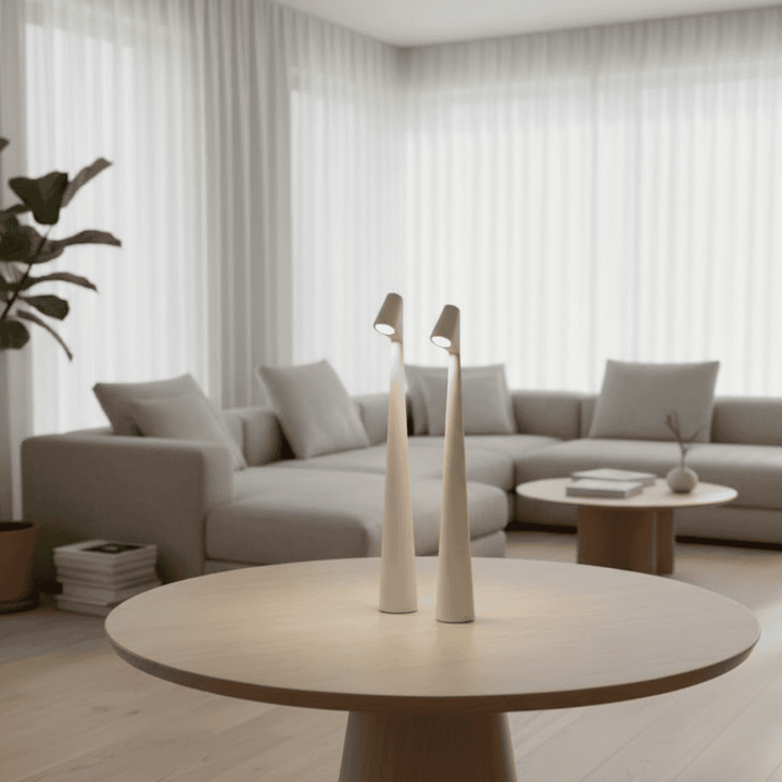 Trådløs LED-bordlampe i designerstil med 3-trinns touch-dimming