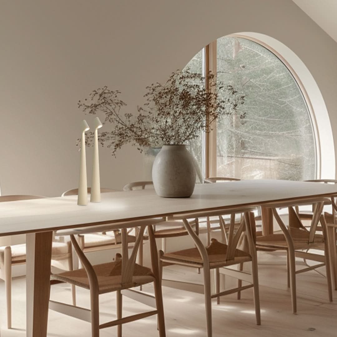 Trådløs LED-bordlampe i designerstil med 3-trinns touch-dimming