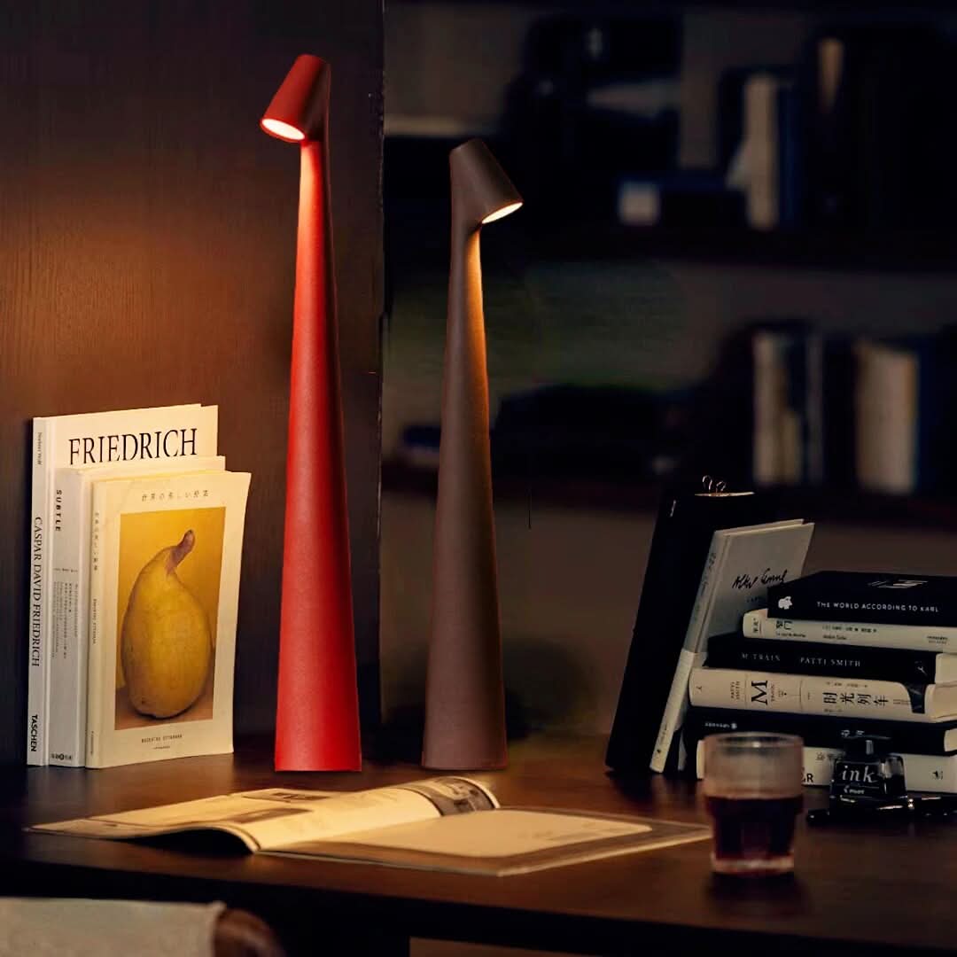 Trådløs LED-bordlampe i designerstil med 3-trinns touch-dimming