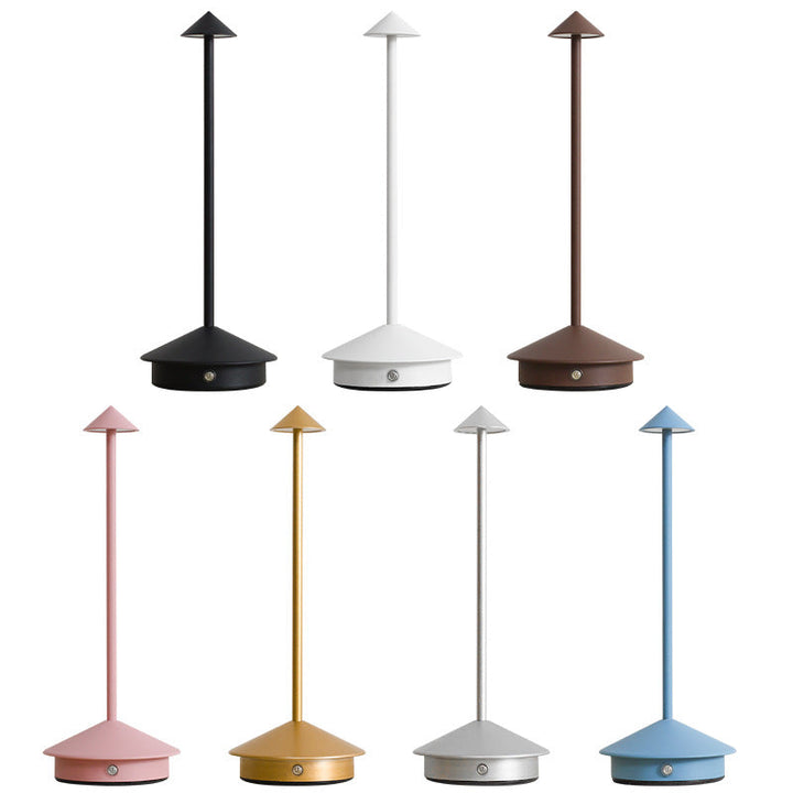 Trådløs bordlampe med touch-dimmer og USB-lading