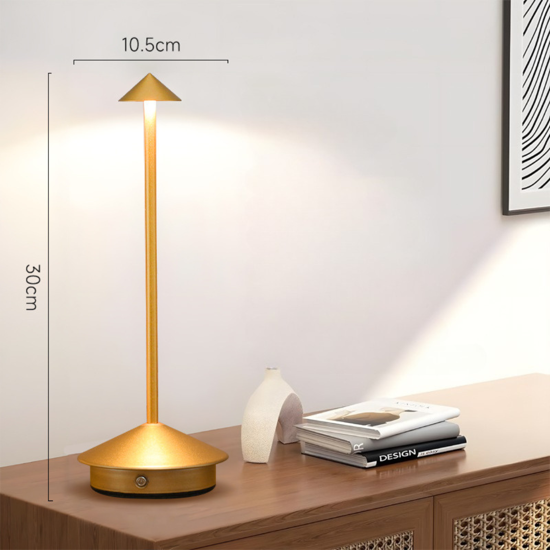 Trådløs bordlampe med touch-dimmer og USB-lading