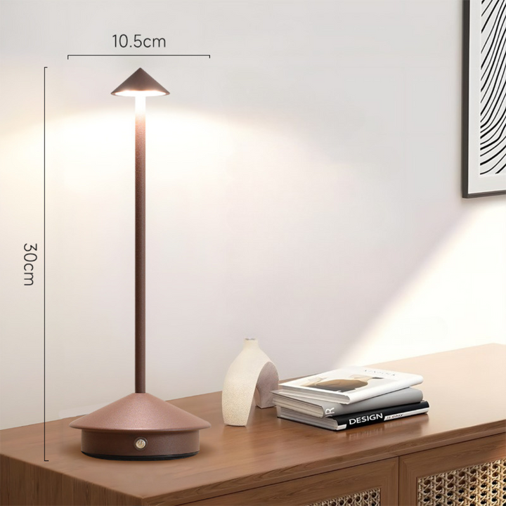 Trådløs bordlampe med touch-dimmer og USB-lading
