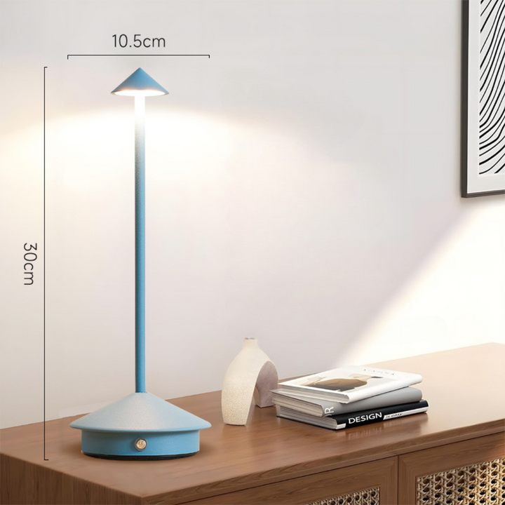 Trådløs bordlampe med touch-dimmer og USB-lading