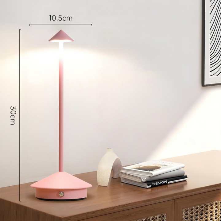 Trådløs bordlampe med touch-dimmer og USB-lading