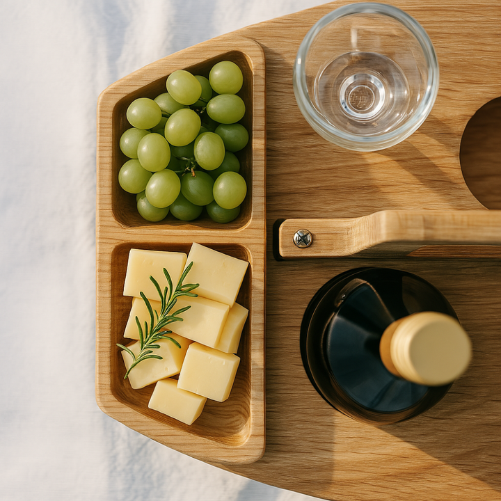 Bærbart bord til piknik i tre – WineNest